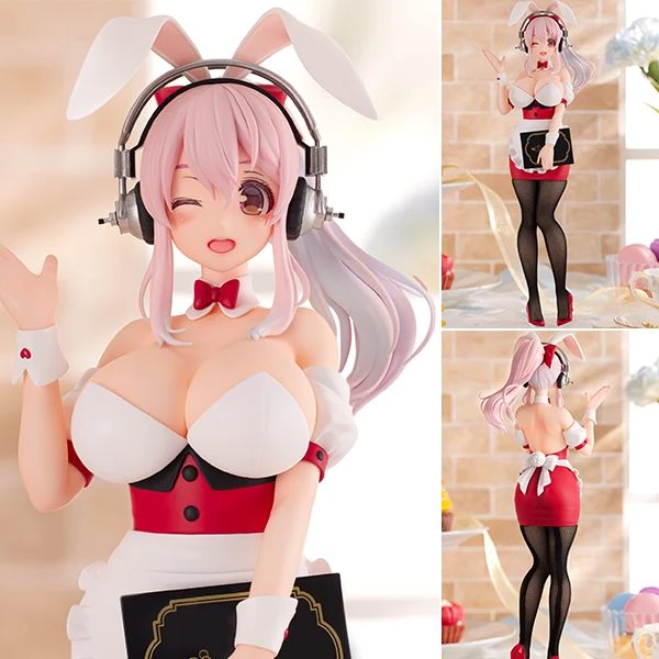 [100% Original] Super Sonico BiCute Bunnies Figure Waitress Ver. FuRyu OT00099
