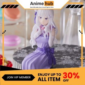 [100% Original] Emilia Re:Zero Lost in Memories Dressed Up Party Version Figure Birthday Purple Dress RE00137
