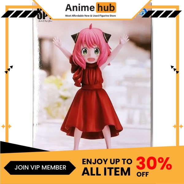 [100% Original] Spy X Family Anya Forger Party Red Dress Ver. Prize Figure SpyFamily Statue SEGA SF00006N - Image 2