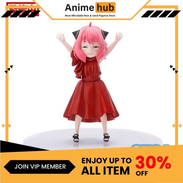 [100% Original] Spy X Family Anya Forger Party Red Dress Ver. Prize Figure SpyFamily Statue SEGA SF00006N - Image 4