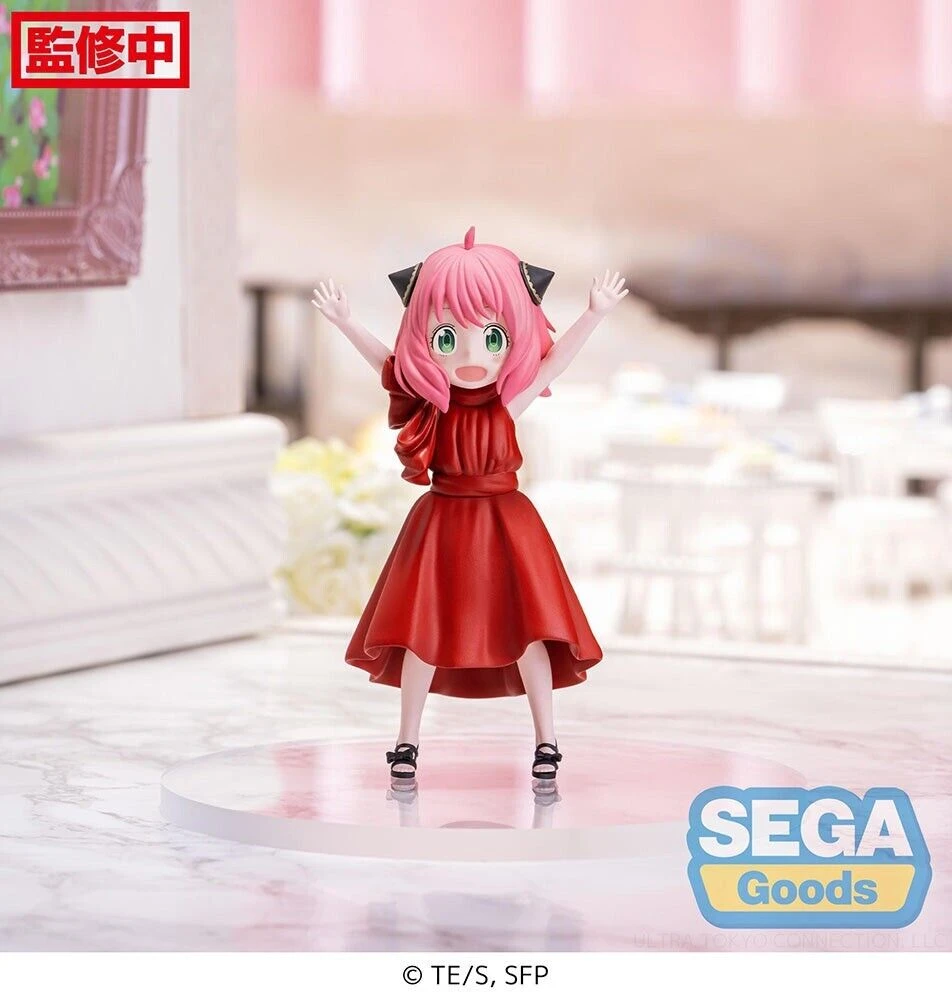 [100% Original] Spy X Family Anya Forger Party Red Dress Ver. Prize Figure SpyFamily Statue SEGA SF00006N